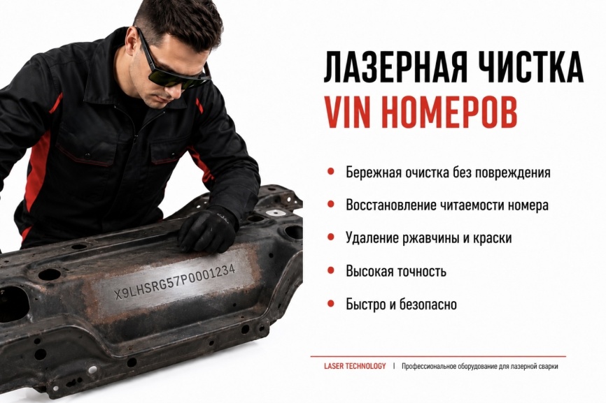 Лазерная чистка vin номеров фото 1